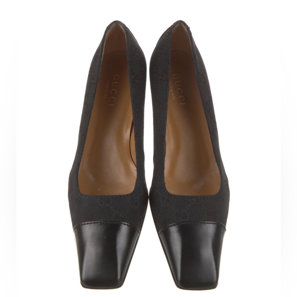 Gucci monogram pumps